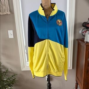 ICON Club America Football Soccer track Jacket Unisex XL Pockets
